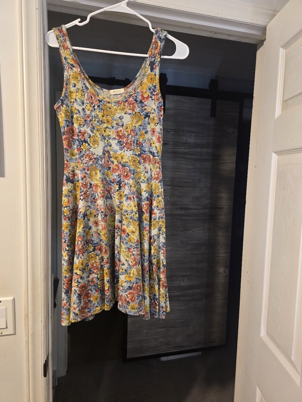 Everly Floral Sleeveless Fit & Flare Dress Size M